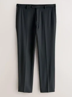 Next Tailored Fit Textured Suit Trousers Black Discount