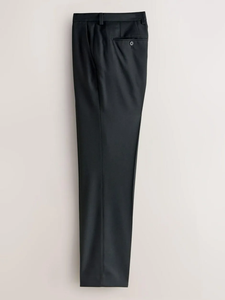 Next Tailored Fit Textured Suit Trousers Black Discount