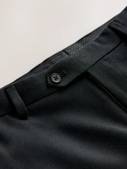 Next Tailored Fit Textured Suit Trousers Black Discount