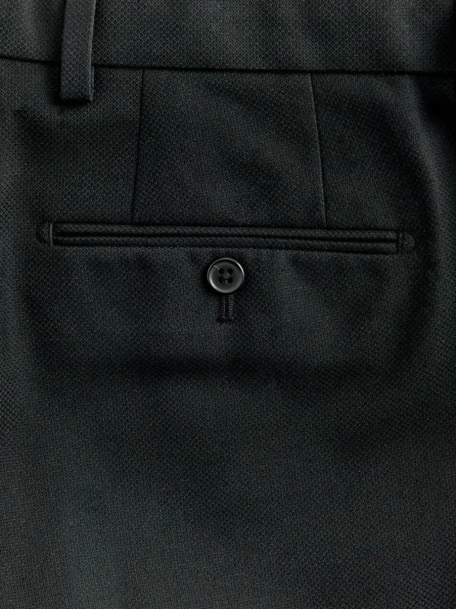 Next Tailored Fit Textured Suit Trousers Black Discount
