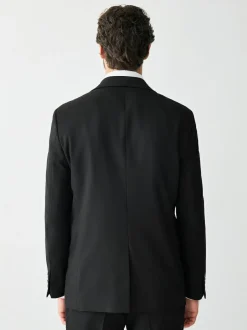 Next Tailored Fit Textured Suit Jacket Black Best
