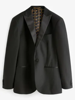 Next Black Tailored Fit Tuxedo Suit Jacket