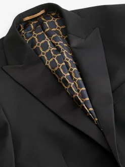 Next Black Tailored Fit Tuxedo Suit Jacket