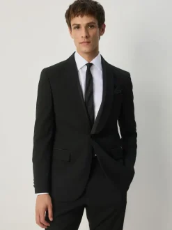 Next Black Tailored Fit Tuxedo Suit Jacket