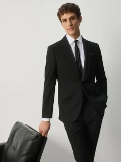 Next Black Tailored Fit Tuxedo Suit Jacket