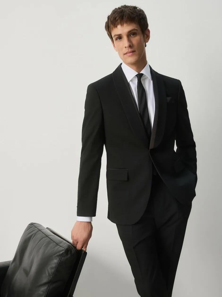 Next Black Tailored Fit Tuxedo Suit Jacket