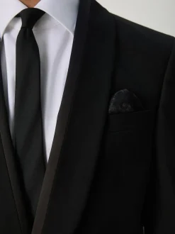 Next Black Tailored Fit Tuxedo Suit Jacket