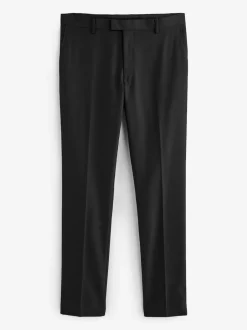 Next Slim Fit Tuxedo Suit Trousers Black Tape Detail New