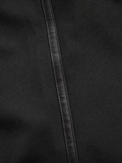 Next Slim Fit Tuxedo Suit Trousers Black Tape Detail New