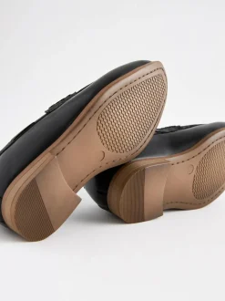 Next Standard Fit (F) Smart Loafers Black Tassel Sale