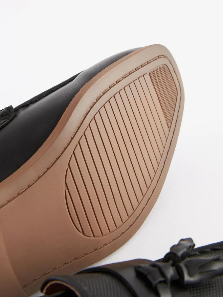 Next Wide Fit (G) Smart Loafers Black Tassel Sale