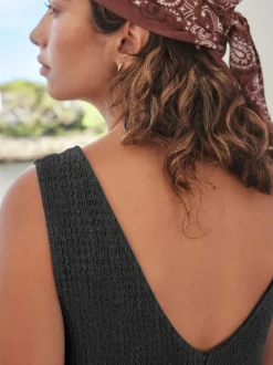 Next Textured Jersey Slip Dress Black Clearance