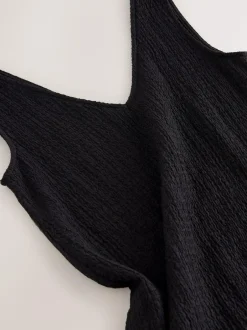 Next Textured Jersey Slip Dress Black Clearance