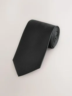Next Textured Tie Black Outlet
