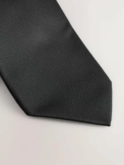 Next Textured Tie Black Outlet