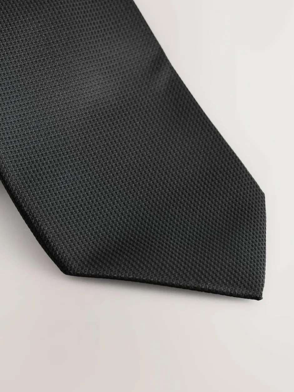 Next Textured Tie Black Outlet
