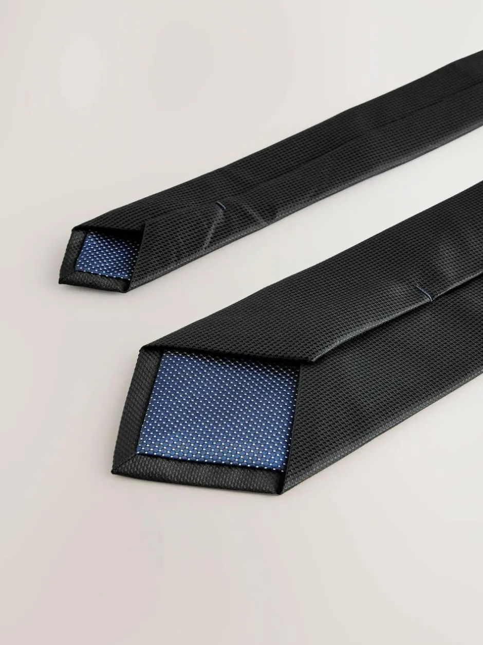 Next Textured Tie Black Outlet