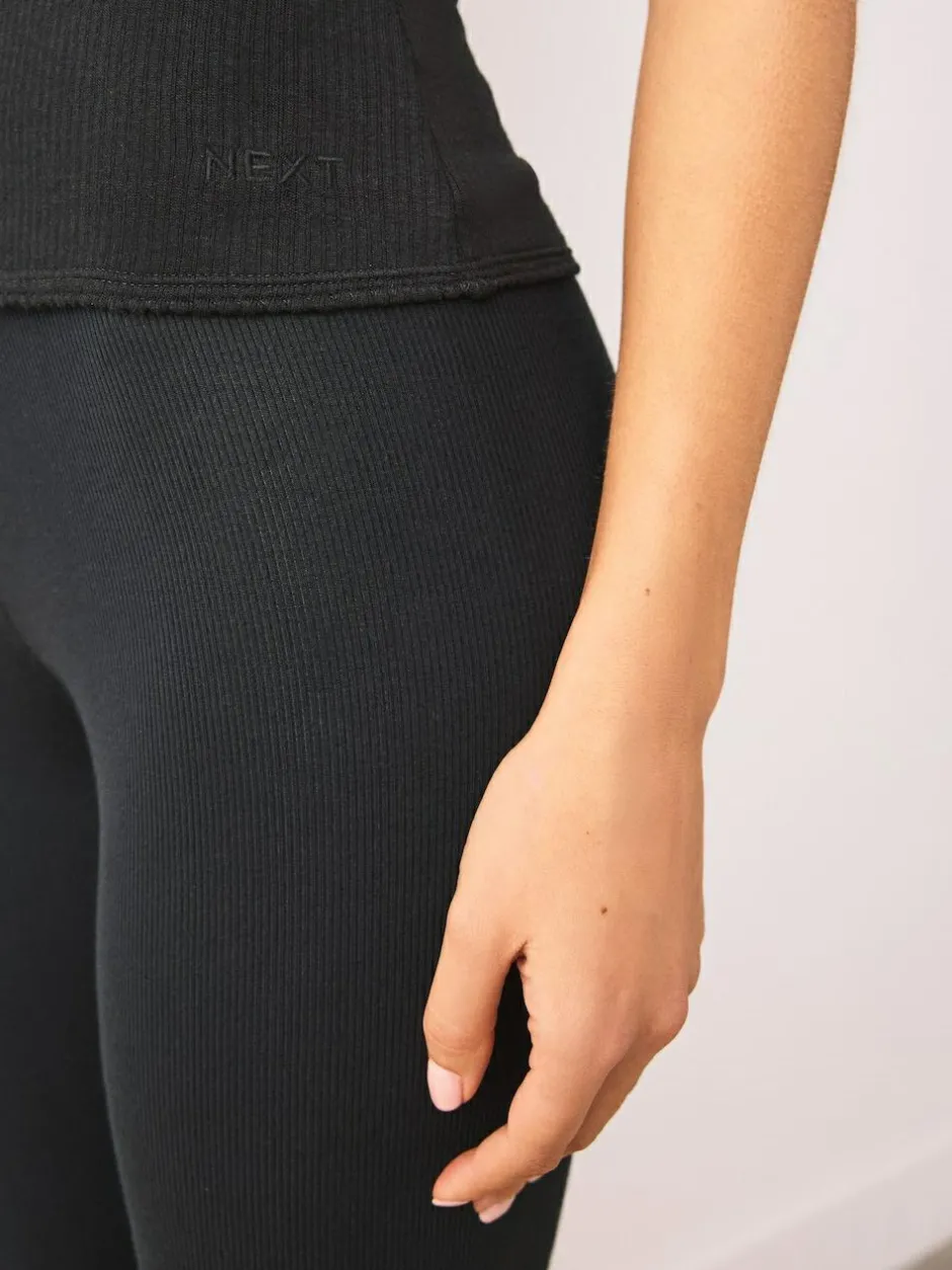 Next Thermal Maximum Warmth Cosy Ribbed Vest Black Hot