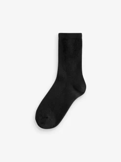 Next Black Thermal Merino Wool Blend Ankle Socks 2 Pack with Cashmere