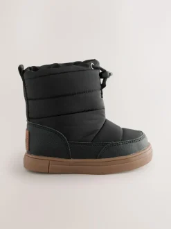 Next Black Thermal Thinsulate™ Lined Quilted Water Resistant Boots New