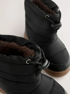Next Black Thermal Thinsulate™ Lined Quilted Water Resistant Boots New