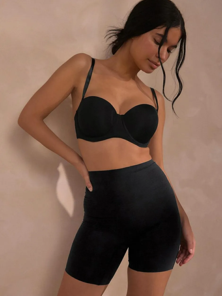 Next Thigh Smoother Short Shaping Tummy Control Premium Cotton Blend Knickers Black Sale