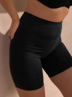 Next Thigh Smoother Short Shaping Tummy Control Premium Cotton Blend Knickers Black Sale
