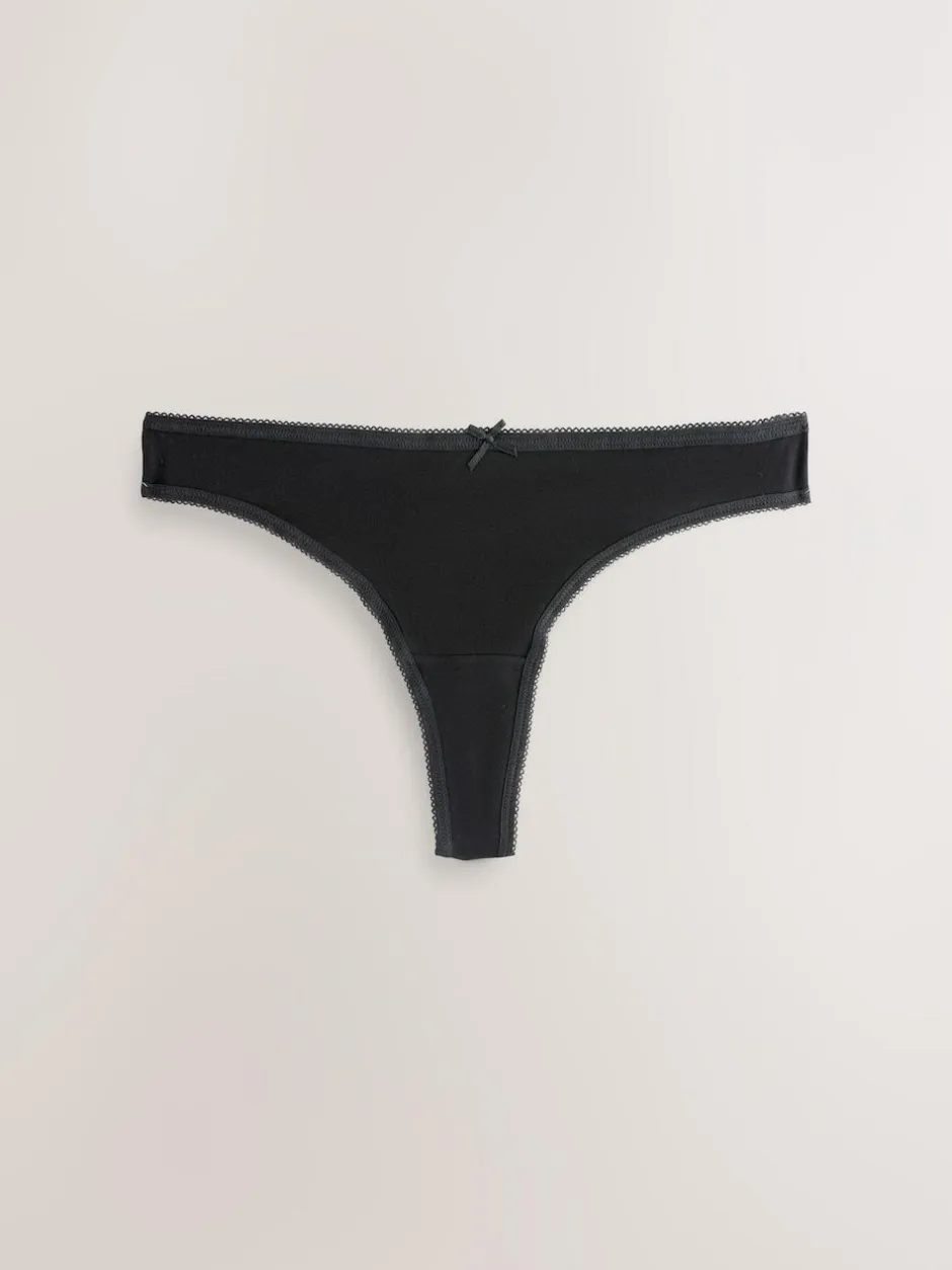 Next Black Thong Full Briefs Cotton Knickers 10 Pack Discount