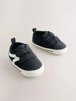 Next Touch Fastening Baby Trainers (0-2mths) Black