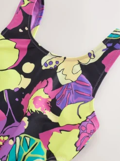 Next Cutout Swimsuit (3-16yrs) Black Tropical Sale