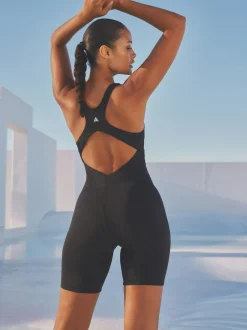Next Tummy Control Unitard Swimsuit Black New