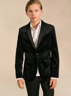 Next Velvet Blazer (3-16yrs) Black Outlet