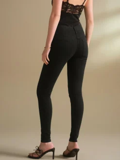 Next Lift Slim And Shape Skinny Jeans Black Wash Hot