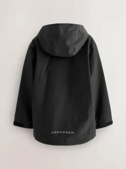 Next Black Waterproof Fleece Lined Hooded Jacket (3-16yrs) Best