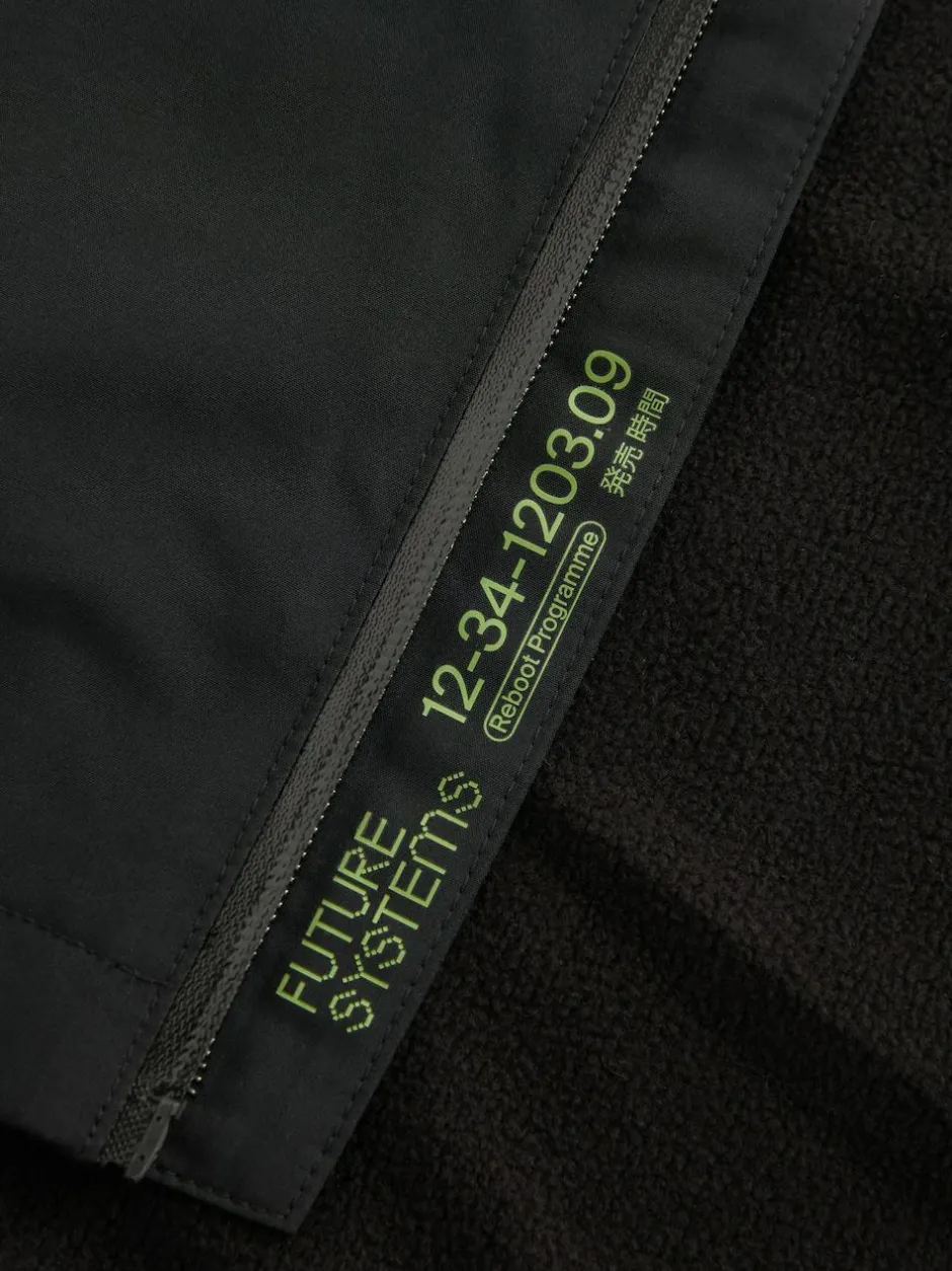 Next Black Waterproof Fleece Lined Hooded Jacket (3-16yrs) Best