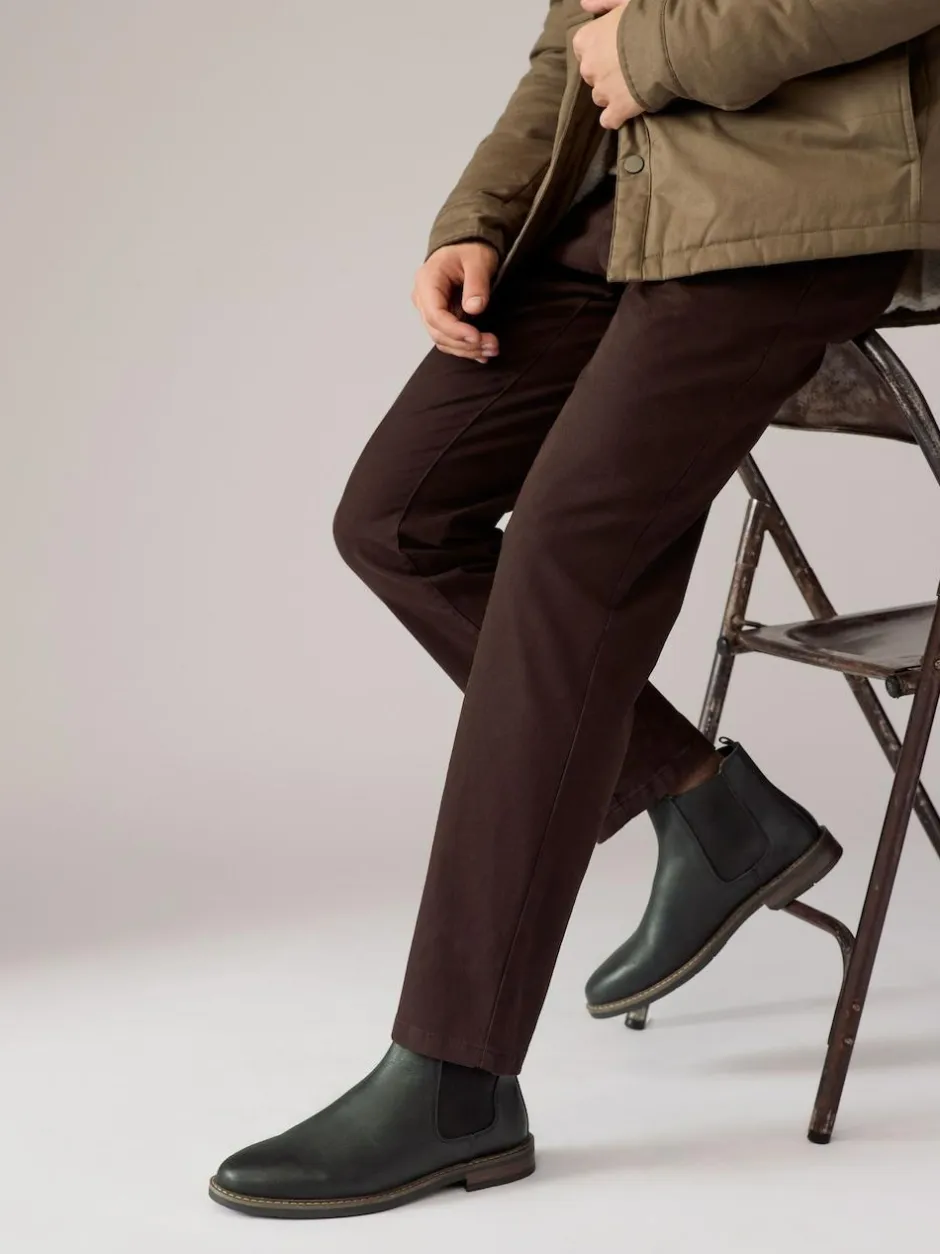 Next Waxy Leather Chelsea Boots Black Best