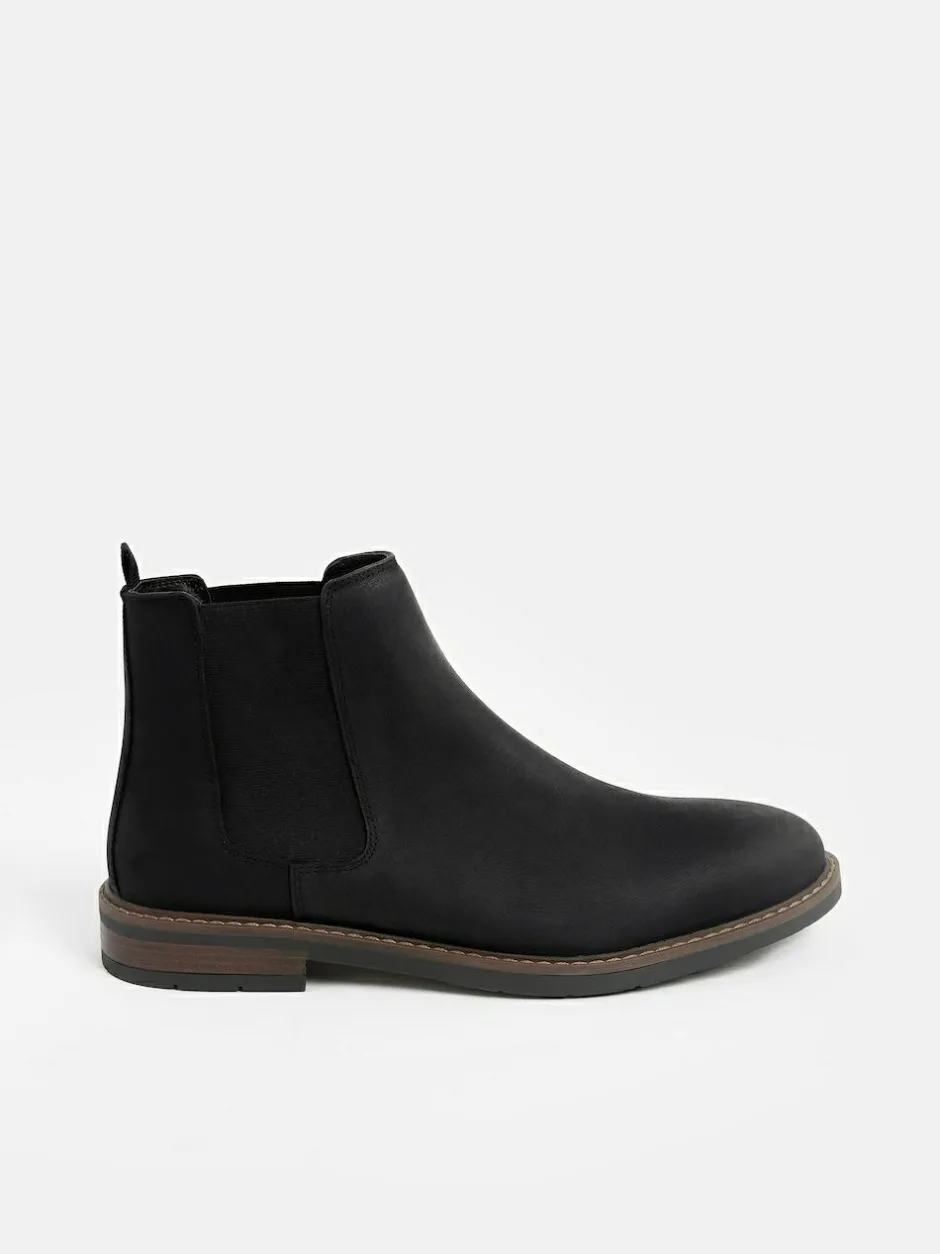 Next Waxy Leather Chelsea Boots Black Best