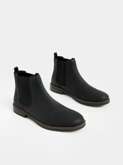 Next Waxy Leather Chelsea Boots Black Best