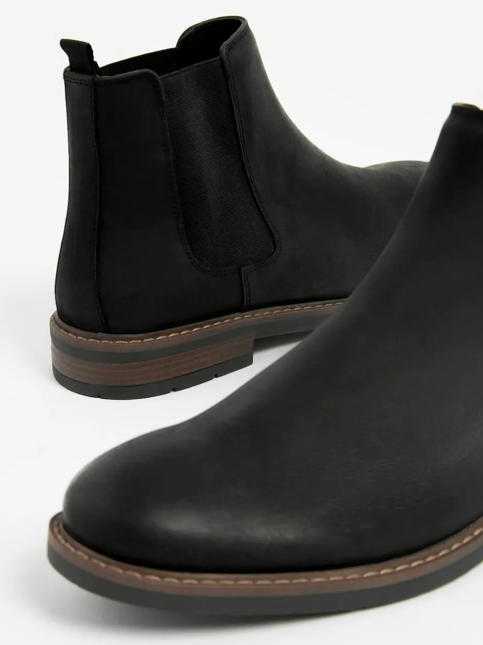 Next Waxy Leather Chelsea Boots Black Best