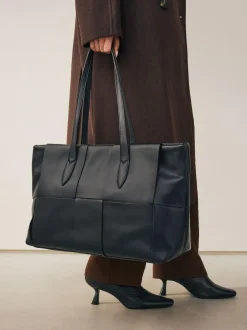 Next Black Weave Shoulder Bag Outlet