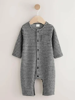 Next Baby Romper (0mths-2yrs) Black White Check Discount