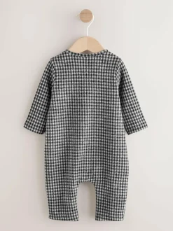 Next Baby Romper (0mths-2yrs) Black White Check Discount