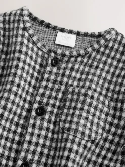 Next Baby Romper (0mths-2yrs) Black White Check Discount