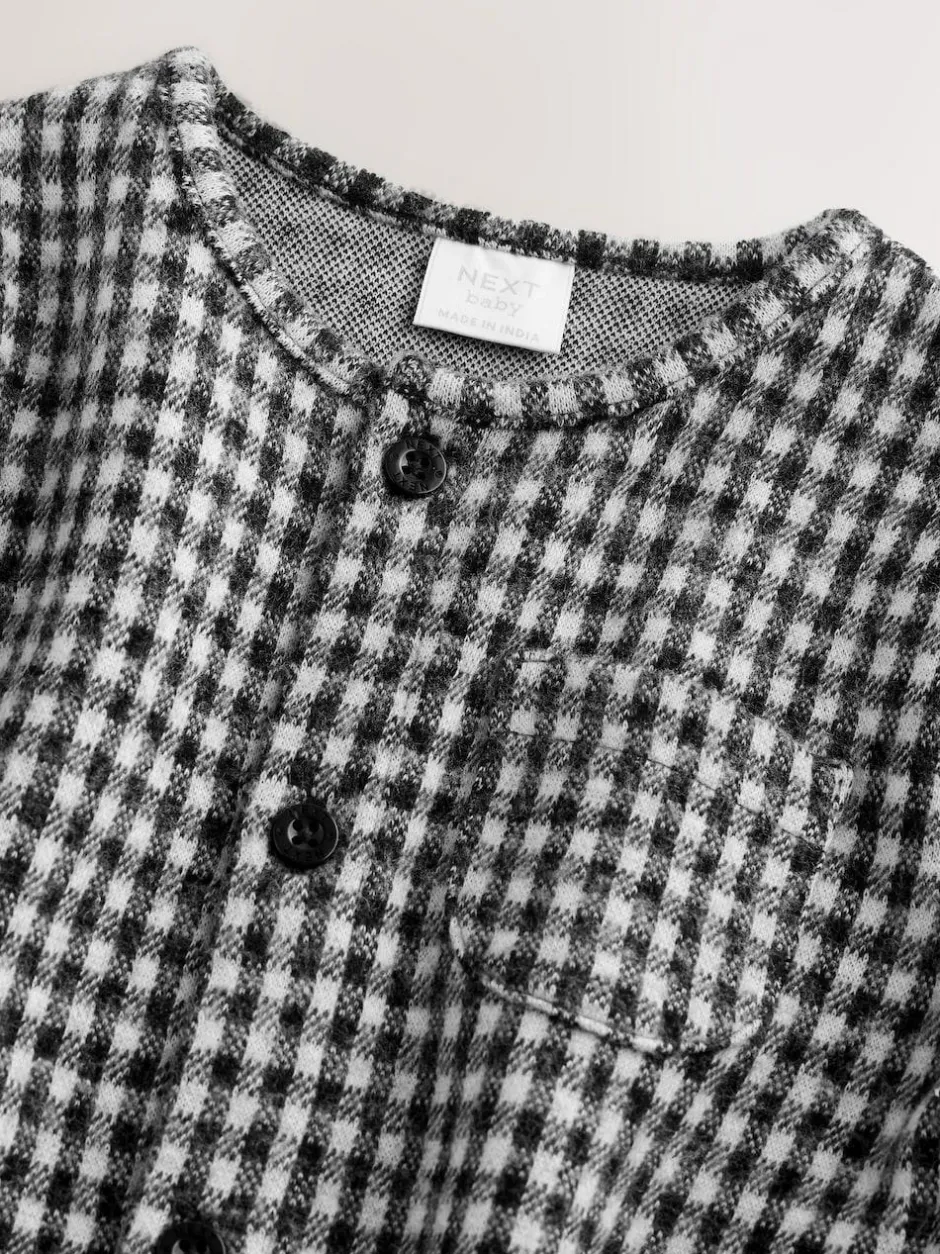 Next Baby Romper (0mths-2yrs) Black White Check Discount