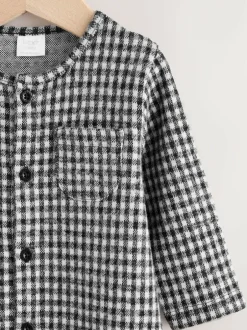 Next Baby Romper (0mths-2yrs) Black White Check Discount