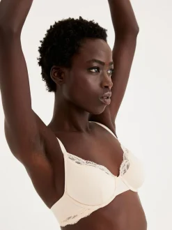 Next Black/ White/Pastel Rose Nude Non Pad Balcony Cotton Blend Ultimate Comfort Bras 3 Pack Hot