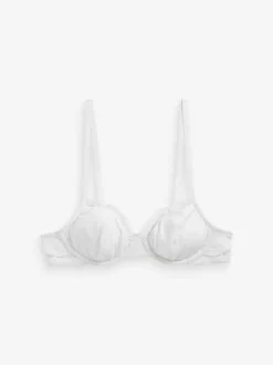 Next Black/ White/Pastel Rose Nude Non Pad Balcony Cotton Blend Ultimate Comfort Bras 3 Pack Hot