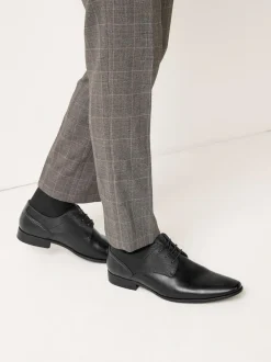 Next Wide Fit Derby Lace-Up Shoes Black Best