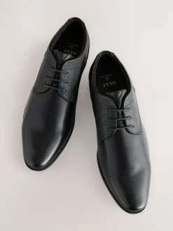 Next Wide Fit Derby Lace-Up Shoes Black Best