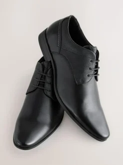Next Wide Fit Derby Lace-Up Shoes Black Best